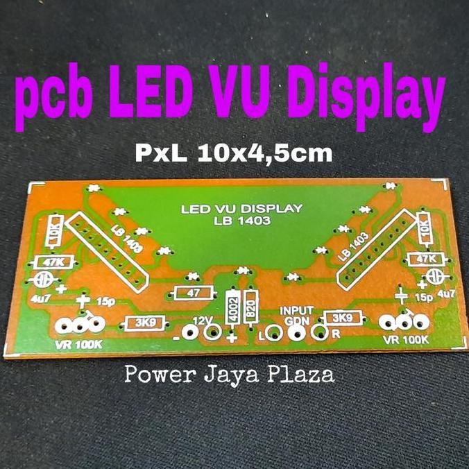 PCB LED VU DISPLAY STEREO PAKAI IC LB1403 LB 1403 PJP79