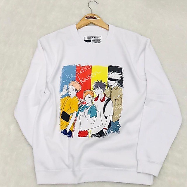 Crewneck Jujutsu Kaisen Art Anime Manga Jujutsu Kaisen Sweater Wibu Otaku JJK Team