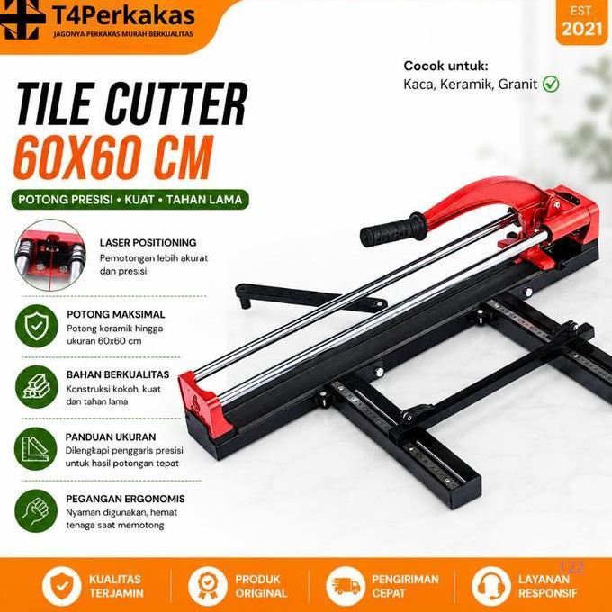 RAFENU Potong Granit Manual Tile Cutter 60 CM Laser Alat potong kaca keramik granit