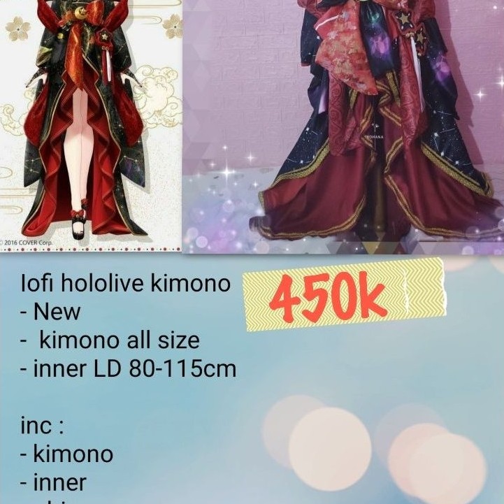 iofi vtuber hololive kimono costume cosplay