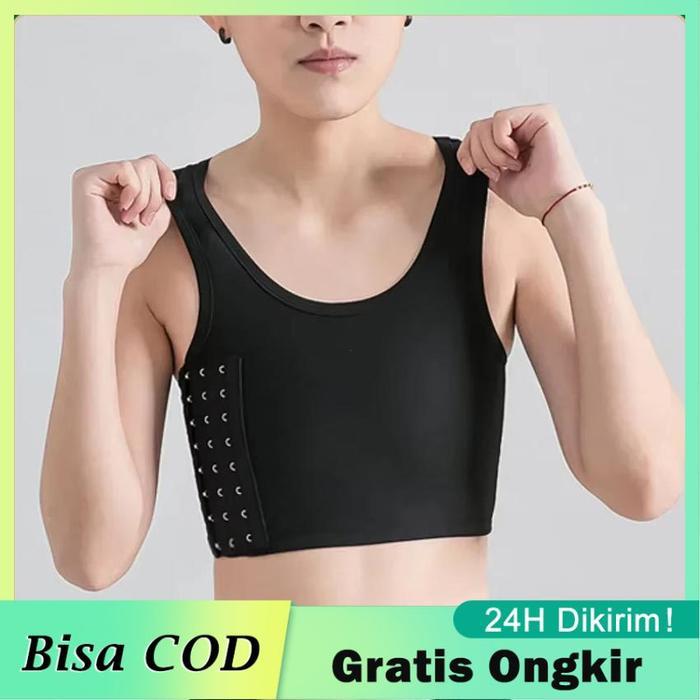 Breast binder Cosplay sport bra binder half perata dada korset dada Ukuran: M ~ 2XL / Breast binder 