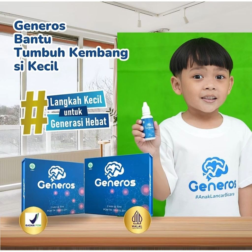 Generos Multivitamin Otak Anak Bantu Mencegah Speech Delay Dengan Ekstra ORI