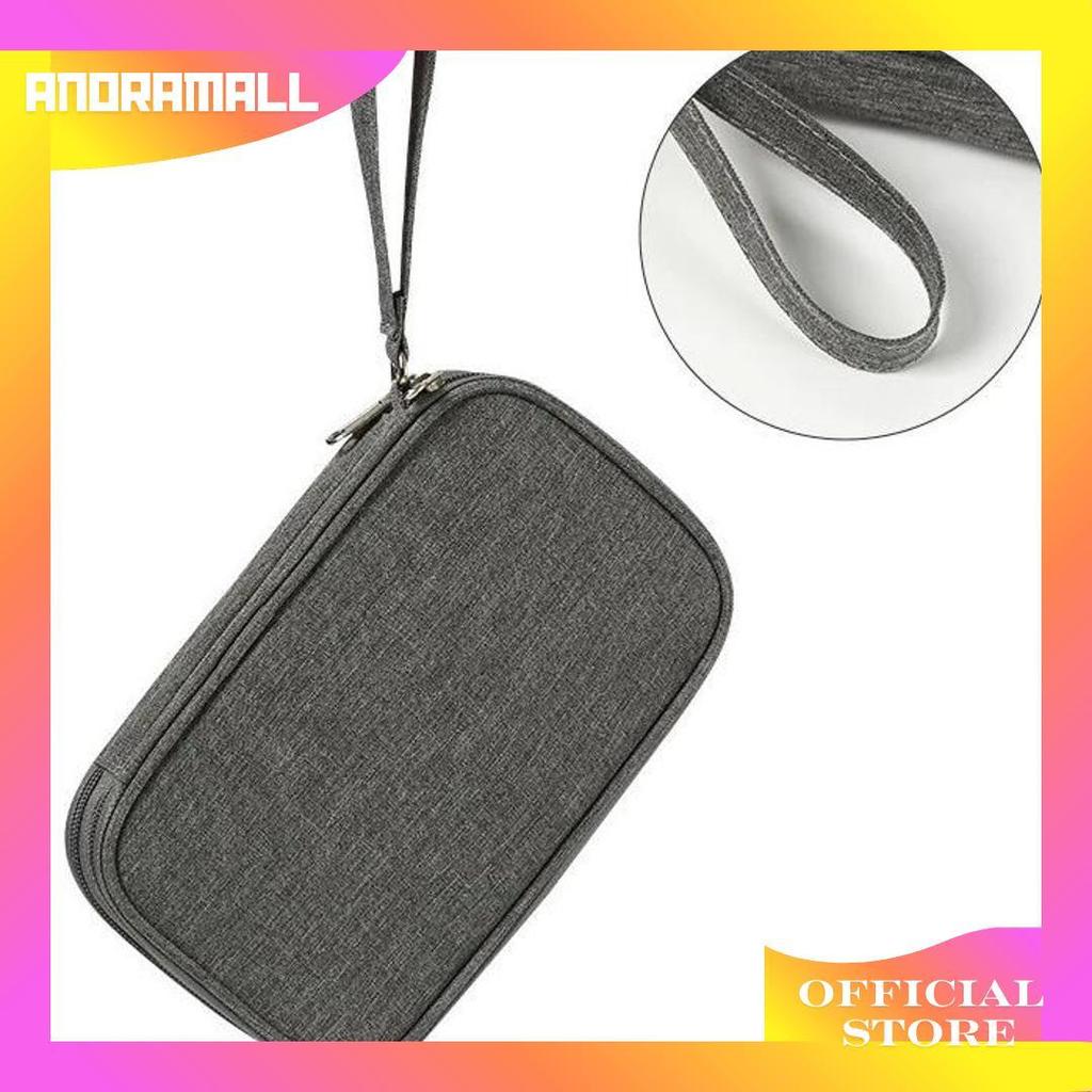 Pouch Dompet Travel Double Layers Mini Storage Organizer Cable Cord Terlaris