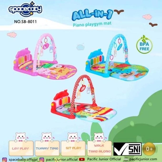[Allthebest] Spacebaby SB-8011 Baby Piano Playgym SB8011 SB 8011 Alas Matras Mainan Bayi