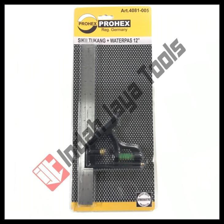 Cuci Gudang Hasston 4081-005 Combination Try Square Penggaris Siku Tukang Waterpas [Kode 1|Kode 2|Ko