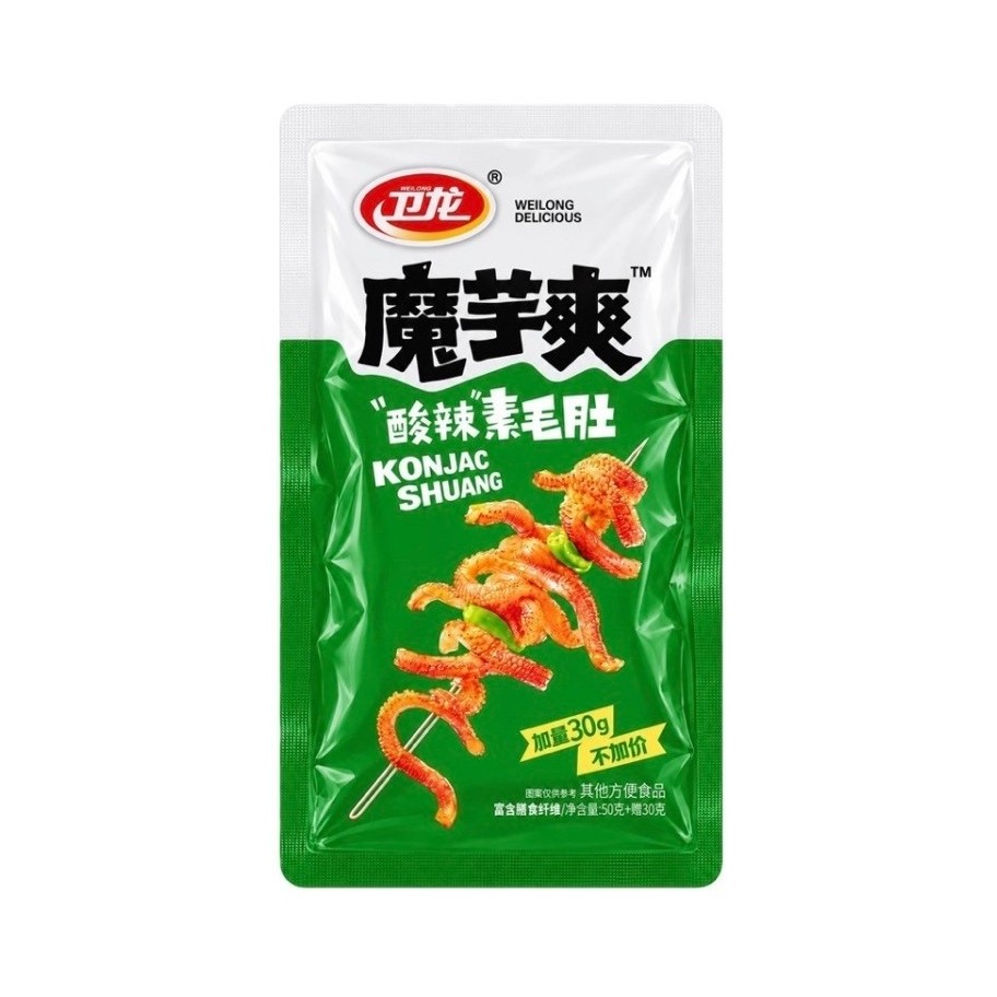 Wei Loong Mo Yu Shuang Spicy Konjac Sour&Spicy Snack China Viral Enak Halal