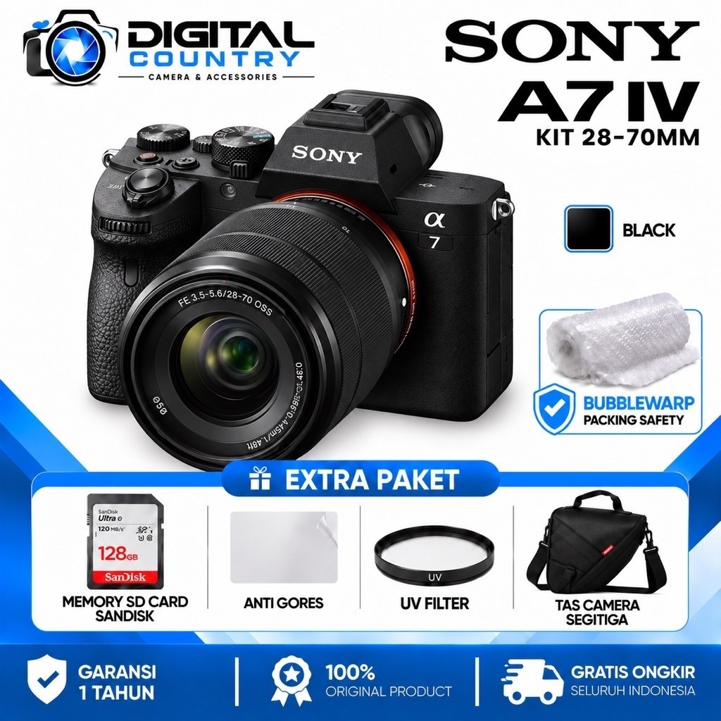 Sony Alpha A7 IV Kit 28-70mm Sony A7IV A7 Mark IV Mirrorless Resmi