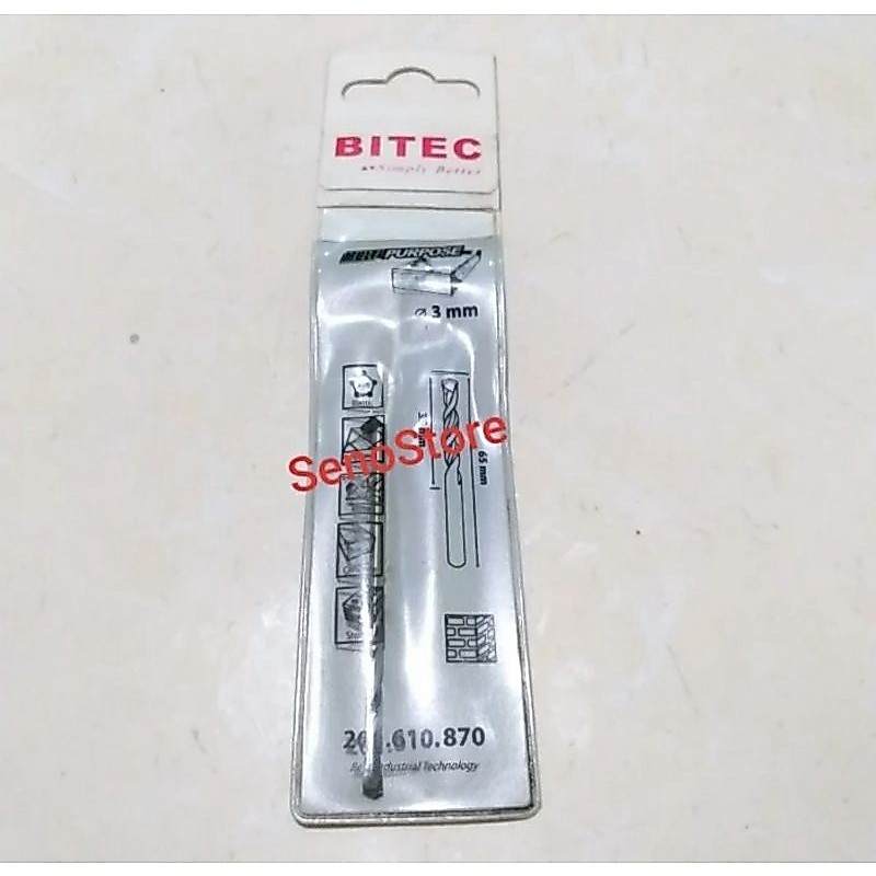 BITEC Mata bor besi kayu multipurpose 3, 5, 6, 10, 14 16 mm pilih ukuran
