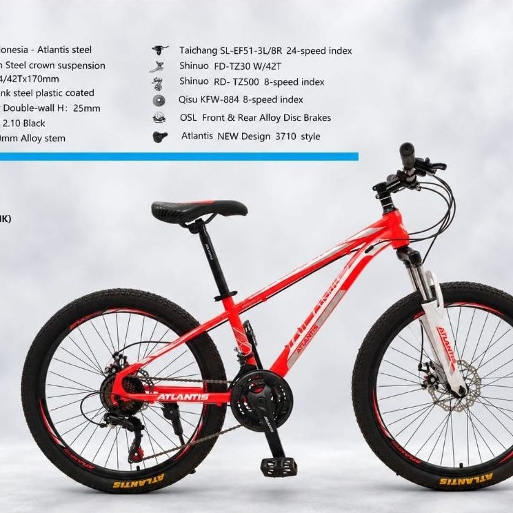 SEPEDA GUNUNG MTB ATLANTIS 24 26 INCH AT 7940 24 SPEED REM CAKRAM