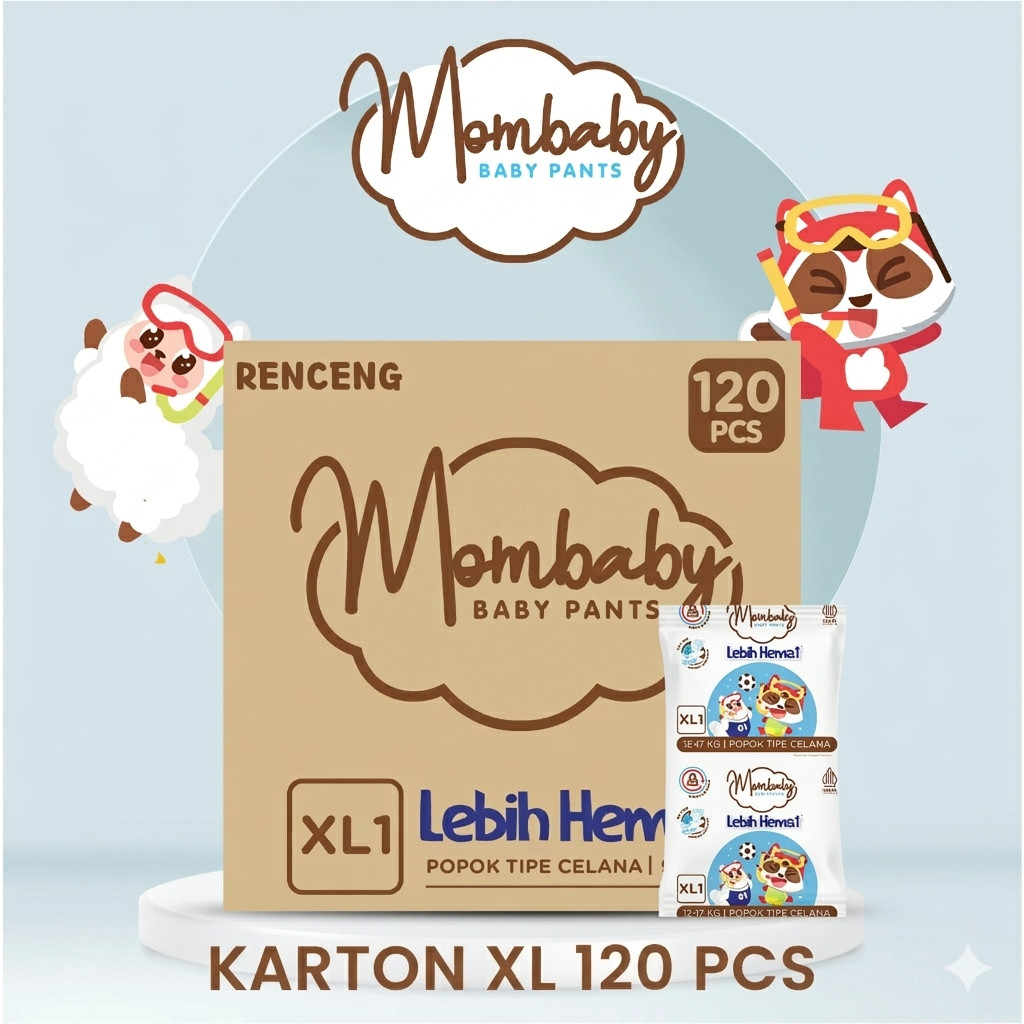 MOMBABY - Diapers Pants XL 120 Pcs - Sachet