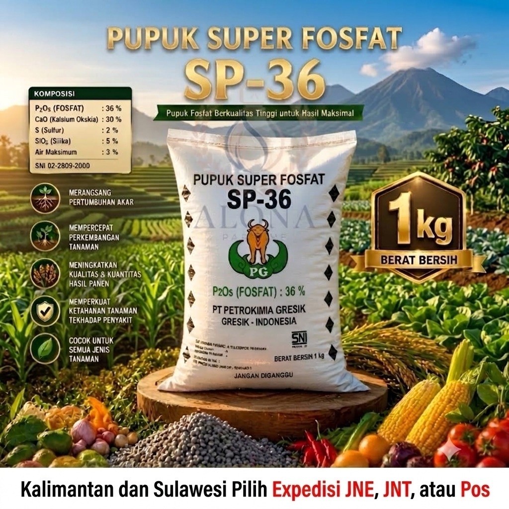 Pupuk TSP SP-36 Kemasan 1 Kg. Pupuk SP-36 Kemasan 1 Kg