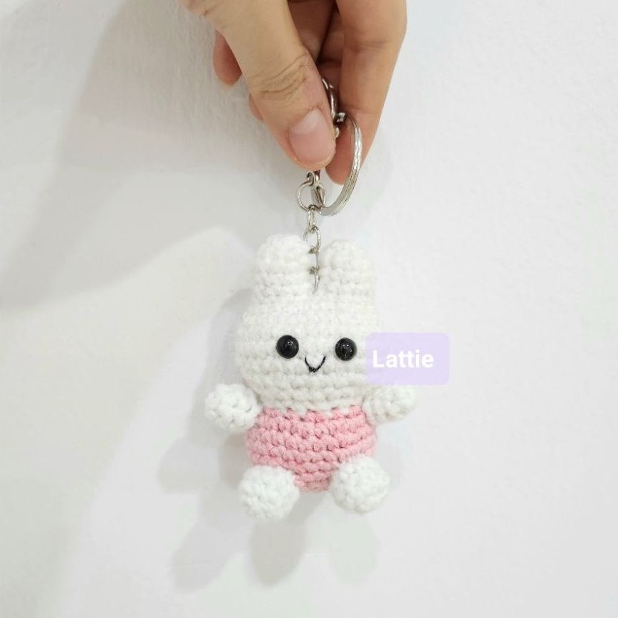 HANDMADE MIFFY CROCHET KEYCHAIN/MIFFY KEYCHAIN/GANTUNGAN KUNCI MIFFY/GANTUNGAN RAJUT MIFFY/GANCI MIF