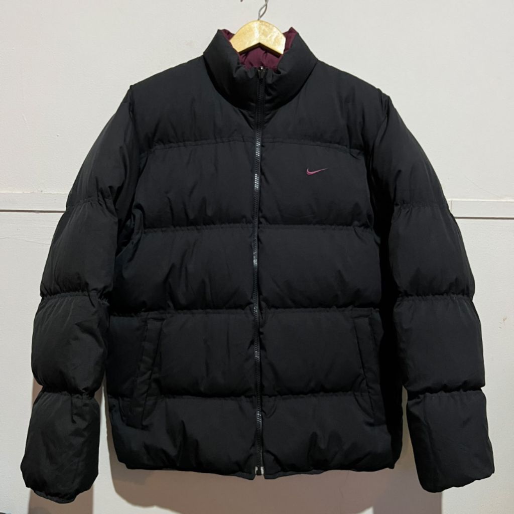 Bulang Reversibel Jacket Nike Black and Maroon