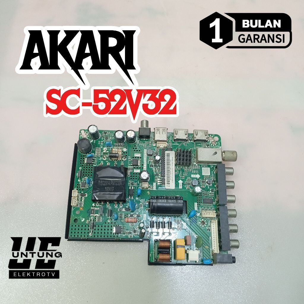 MAINBOARD TV AKARI SC-52V32 MOTHERBOARD-MOBO-MB-MODUL MESIN TV AKARI SC-52V32