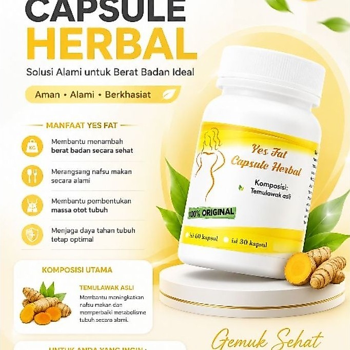 COD Yes Fat Capsule Herbal capsul untuk Berat Badan Ideal