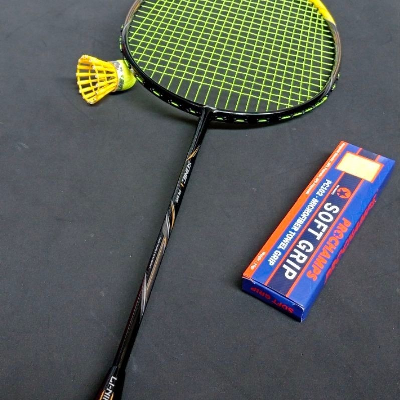 Raket badminton bekas second original lining sonic 1 plus