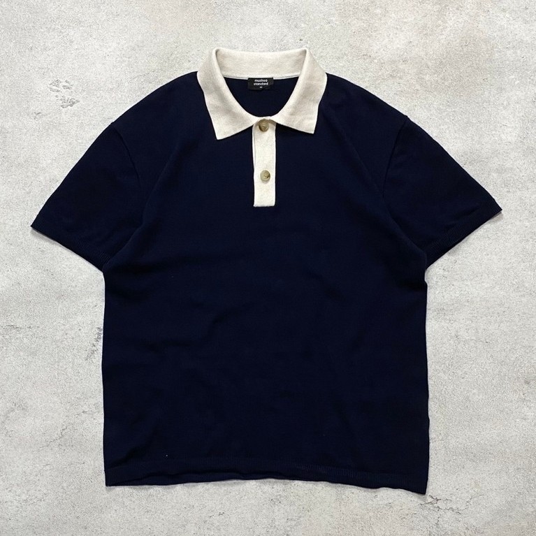 Musinsa Standard Contrast Collar Knit Polo Shirt