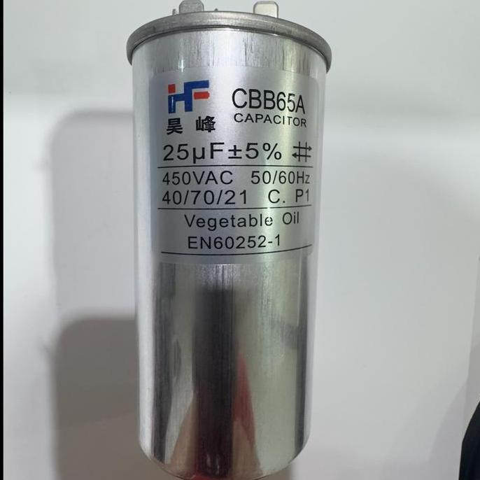 GARANSI READY CBB65 25UF KAPASITOR CBB65 CBB65A AC KULKAS GENSET CAPASITOR BULAT SOCKET PIN KOMPRESO