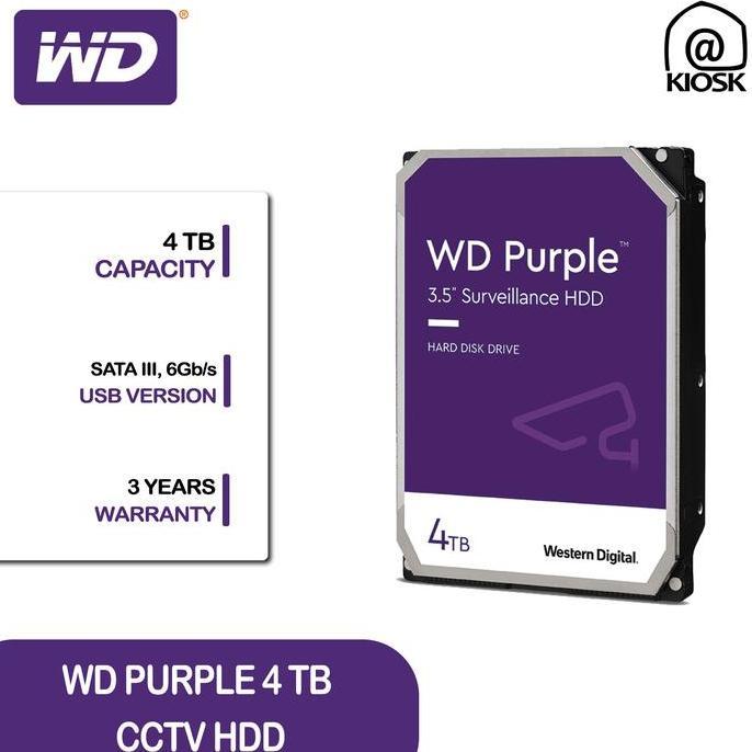 WD PURPLE 4TB - CCTV HDD - INTERNAL HDD PC