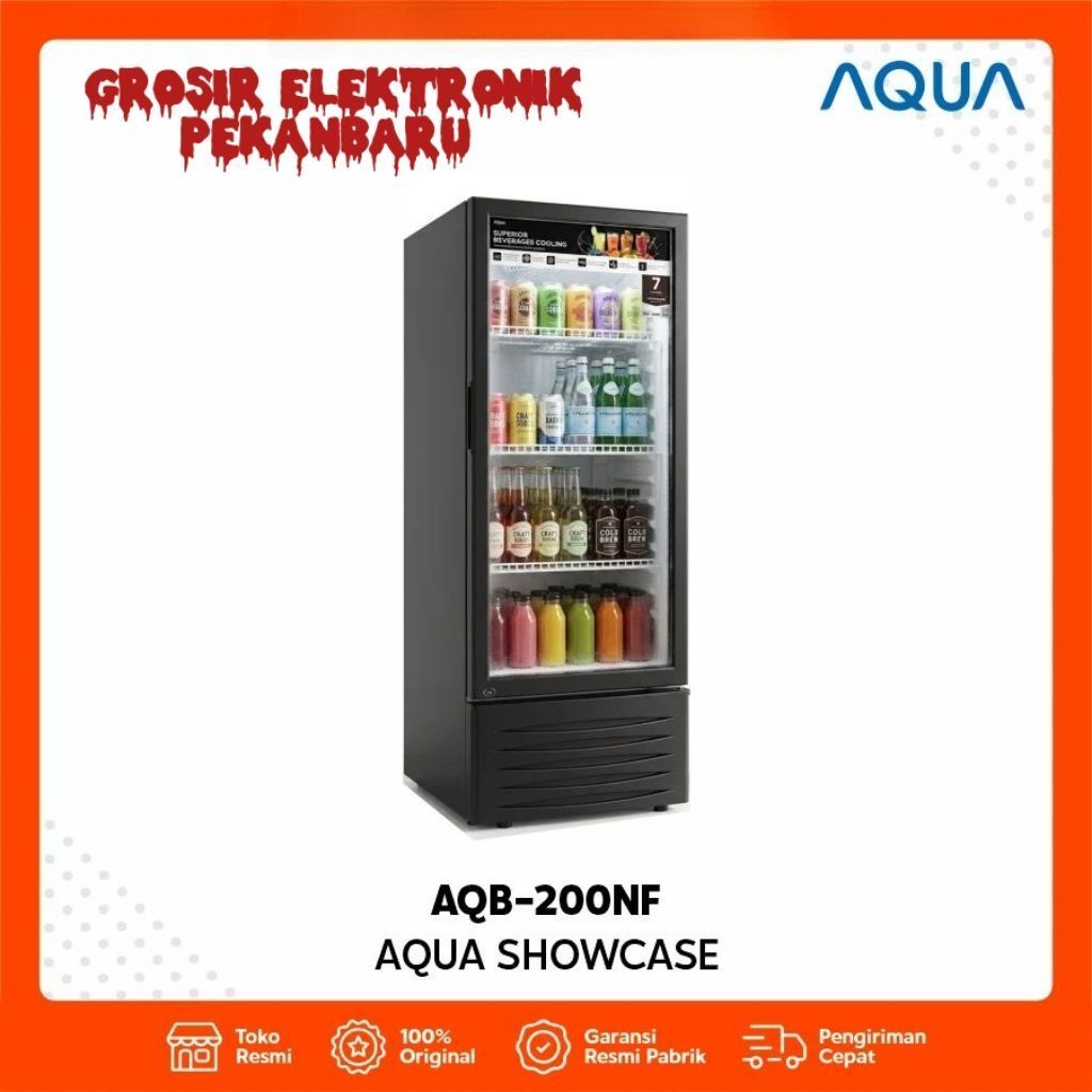SHOWCASE AQUA 3 RAK SERIES AQB-200NF BERGARANSI RESMI