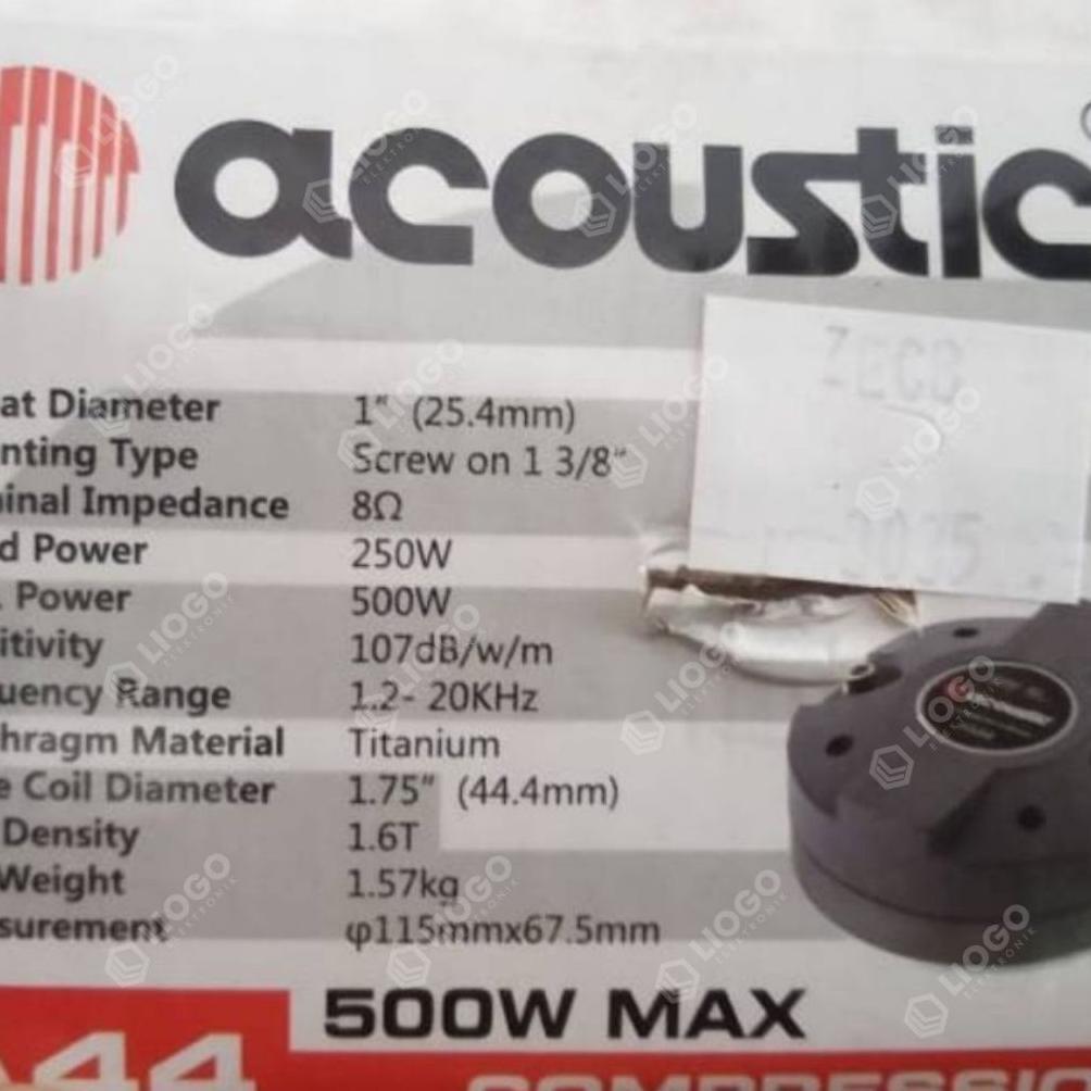 Driver Tweeter Horn Accoustic 500 Watt Acoustic PA 44 ACT 44