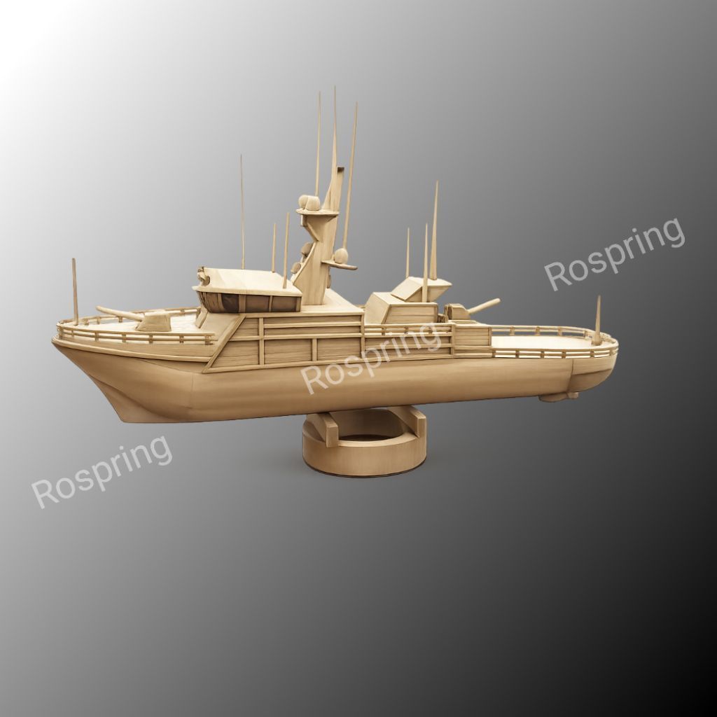Miniatur Kapal Laut Pesiar dari bambu