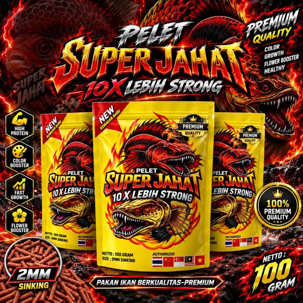Pelet Super Jahat 100gr Pelet Amis Pakan Channa