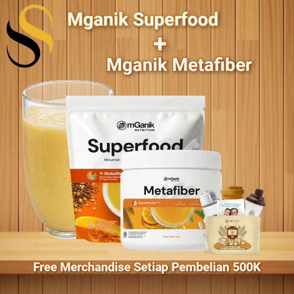 MGANIK SUPERFOOD + MGANIK METAFIBER SUPLEMEN DIABETES