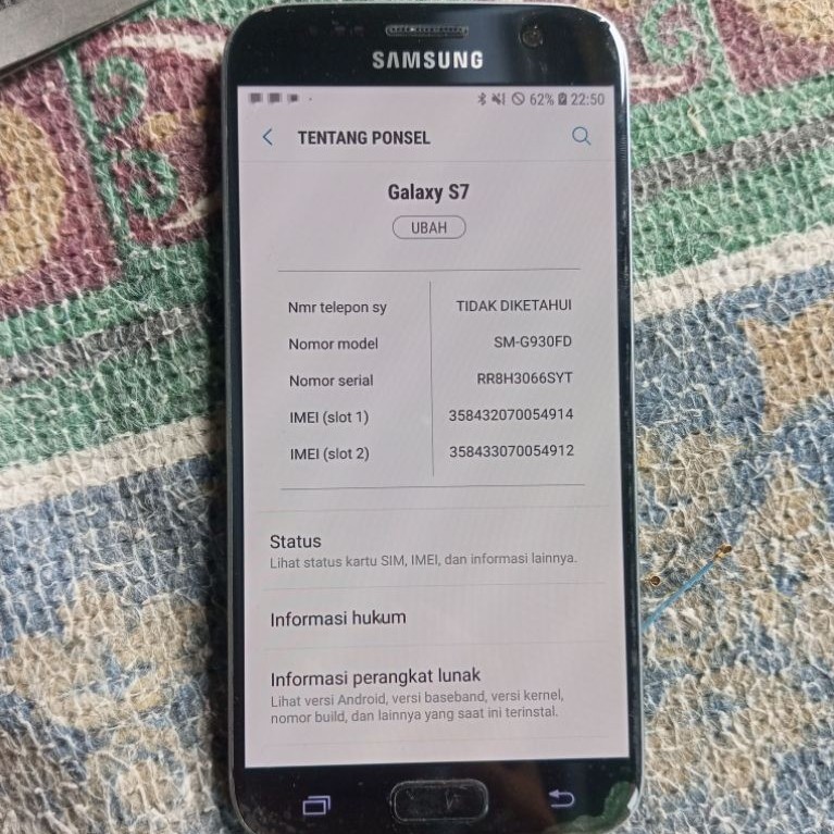 LCD TOUCHCREEN + FRAME SAMSUNG GALAXY S7 / S7 FLAT BERFUNGSI NORMAL SUDAH TESTED DI KIRIM SEPERTI DI