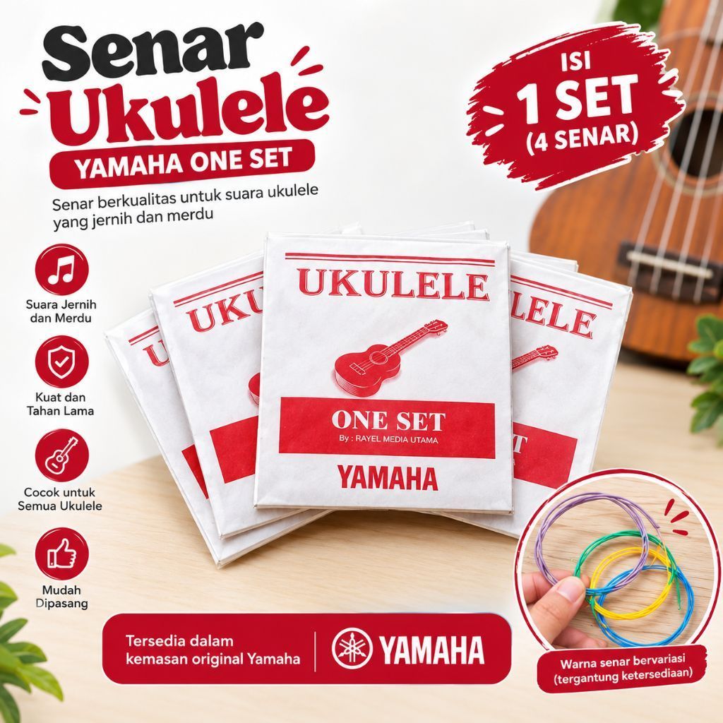 Senar Ukulele Yamaha One Set 4 Senar Original | Senar Ukulele Berkualitas Suara Jernih senar ukulele