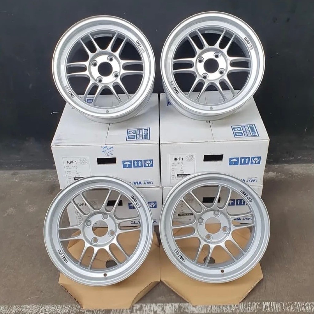 Enkei RPF1 Ring 15 4x100 Lebar 7 ET 35 Velg R15 Original Ori Japan Jepang JDM Rays TE37 CE28 Work Me