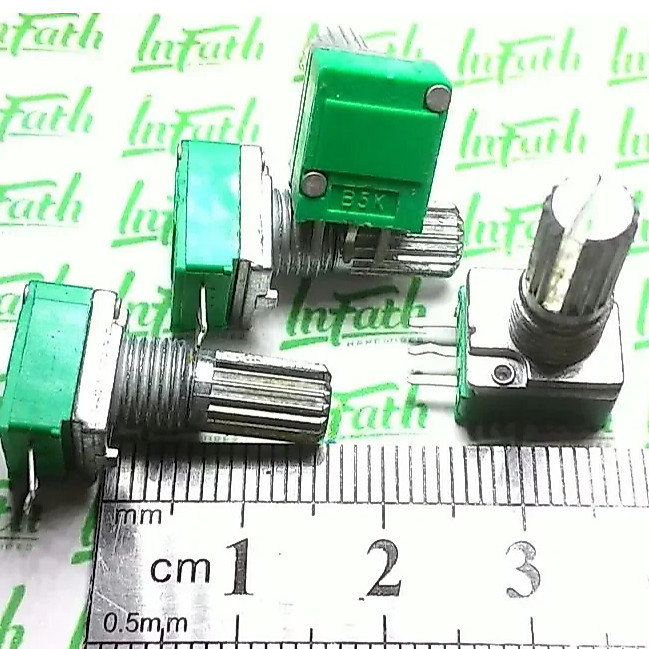 InFath Mini potensio kotak Mono Stereo Switch Linear 15mm B1K B5K B10K B20K B50K B100K B250K B500K B