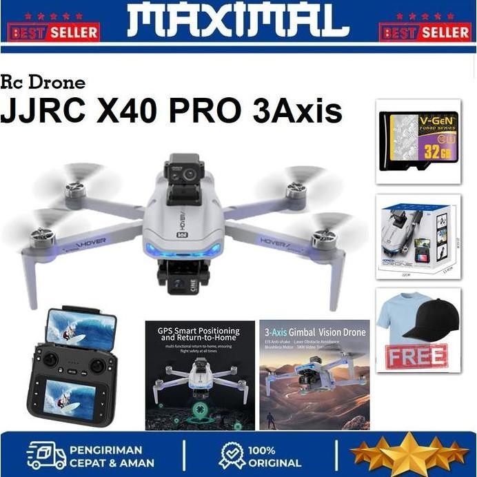 Drone JJRC X40 PRO GPS 3Axis Gimbal Camera 4k Profesional HD 1080p With Screen Remote Contro Alt Dro