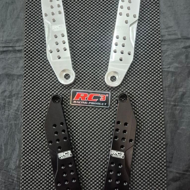 Breket adaptor footstep step ub underbone universal RX king Jupiter Z MX135 old adjustable Silver Hi
