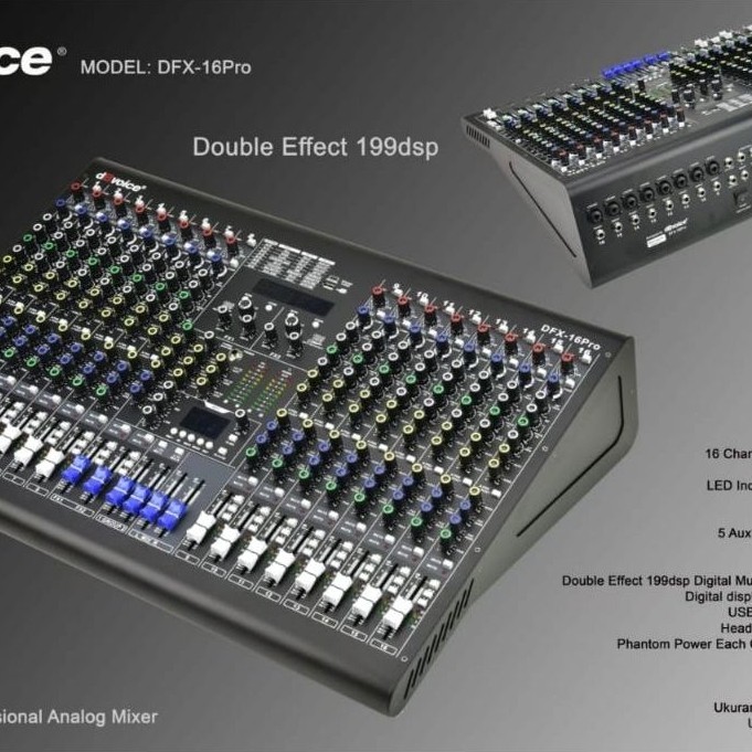 MIXER DBVOICE DFX 16 PRO/ Mixer DbVoice Dfx 16/ mixer dbvoice dfx 16