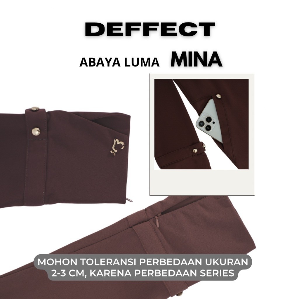 Bonavista -  DEFFECT ABAYA LUMA (size LXL)  Abaya Mina anti uv by sultan abaya mina by sultan