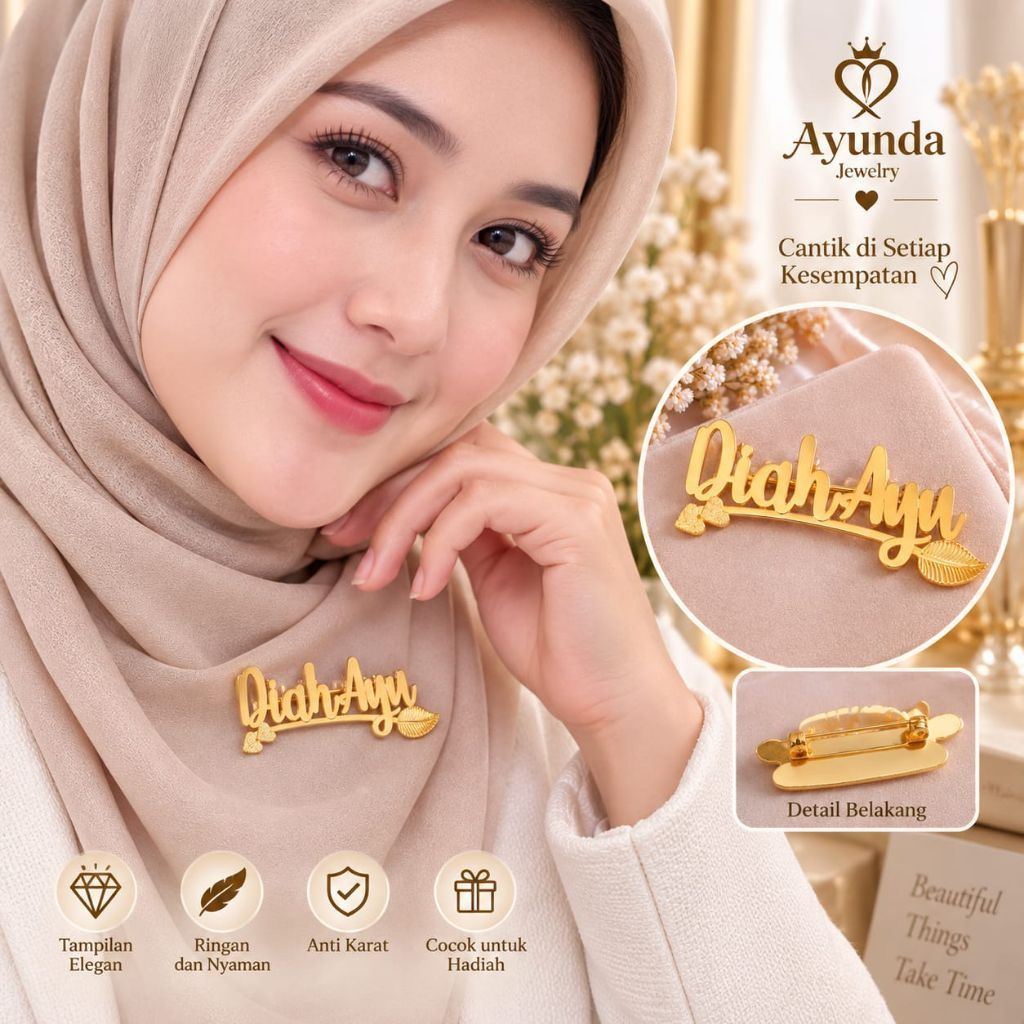Bros Custom nama Bros mutiara custom logo/Nama