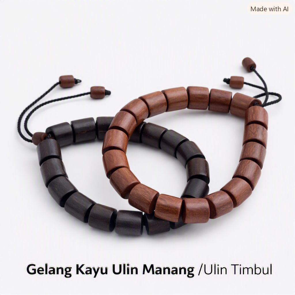 Gelang kayu ulin  timbul / kayu ulin manang  kayu bertuah asli kalimantan