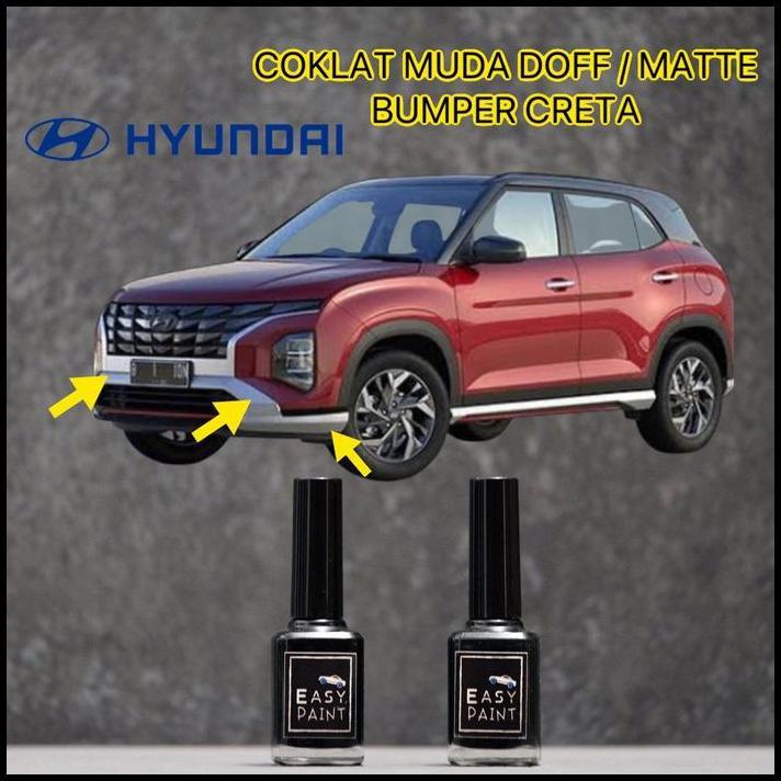 BEST DEAL CAT OLES MOBIL COKLAT MUDA DOFF MATTE KULIT JERUK BUMPER HYUNDAI CRETA 