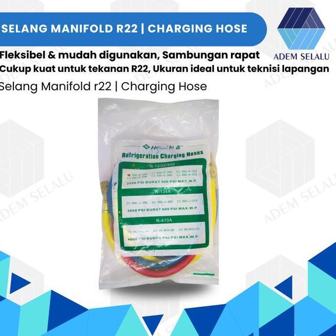 DY140 - Selang Manifold r22 R134a R407c R404a | Charging Hose R134a R407c R404a