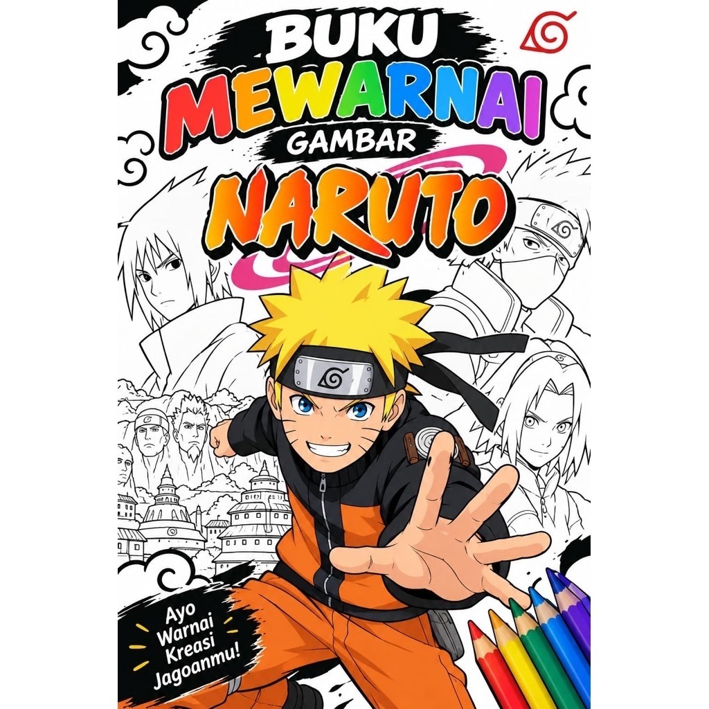 Buku Mewarnai Gambar Naruto Ayo Warnai Kreasi Jagoanmu