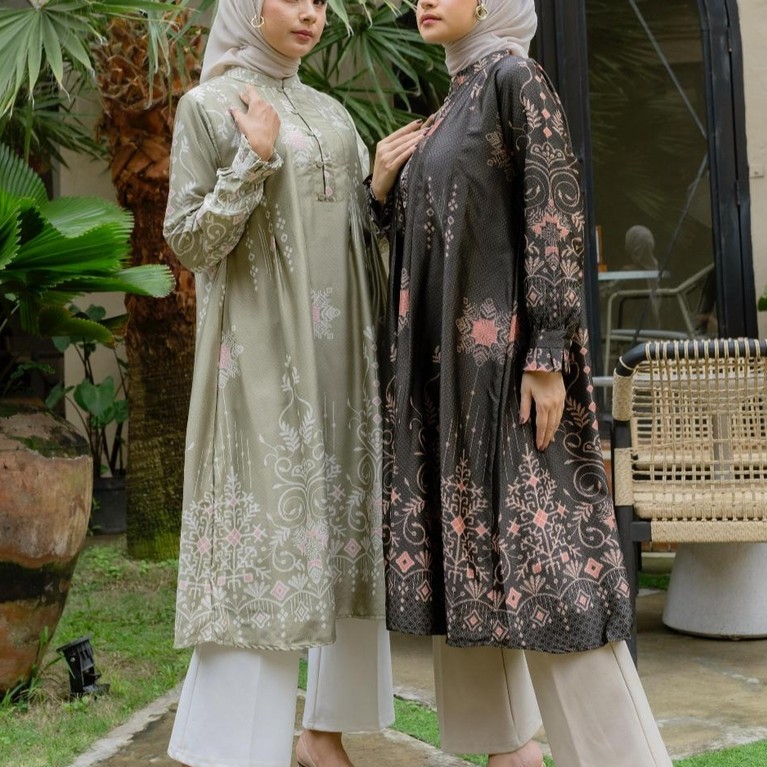 Merina Gallery [TUNIK KIMMY SILK PREMIUM] | Tunik Casual | Atasan Wanita Terlaris | Blouse Vintage T