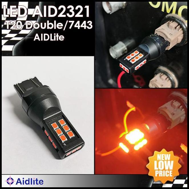 GRATIS ONGKIR LAMPU LED REM STOPLAMP T20 DOUBLE 7442 AIDLITE 2321 TUSUK TANCAP 