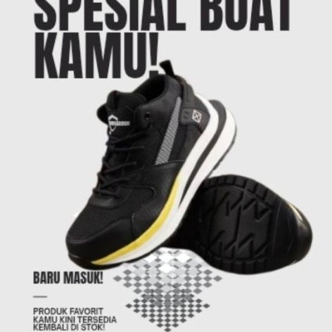 Sepatu Safety Sneakers Aeiso dengan Ujung Besi Pelindung Kaki
