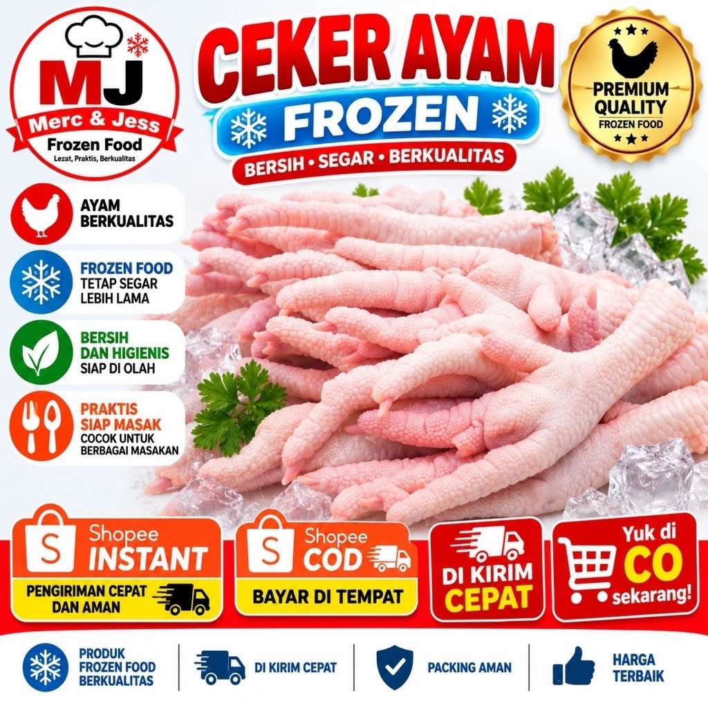 Ceker Ayam Frozen 1kg / Ceker Ayam