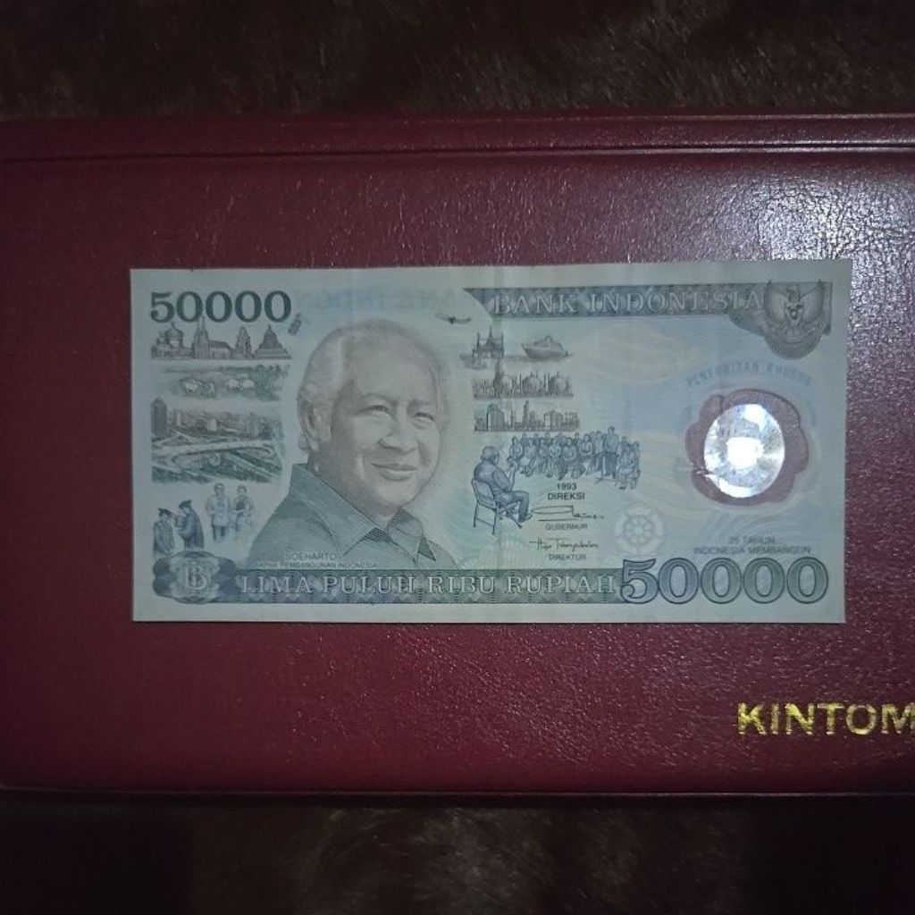 Oeang Koe Now 50000 Rupiah Polymer Soeharto Tahun 1993