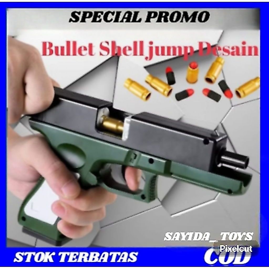 Mainan Anak GUN SHELL THROWING Mainan Tembakan Soft Bullet Tembakan Anak Laki Laki//MAINAN PISTOL PI