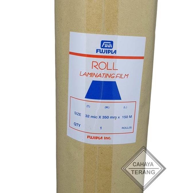 Plastik Laminating Roll Merk Fujipla Glossy Biru Ukuran 350Mm X 150M