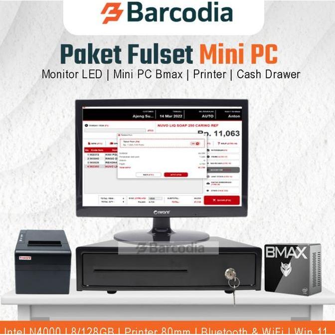 Paket Komputer / Pc Mini Kasir Full Set