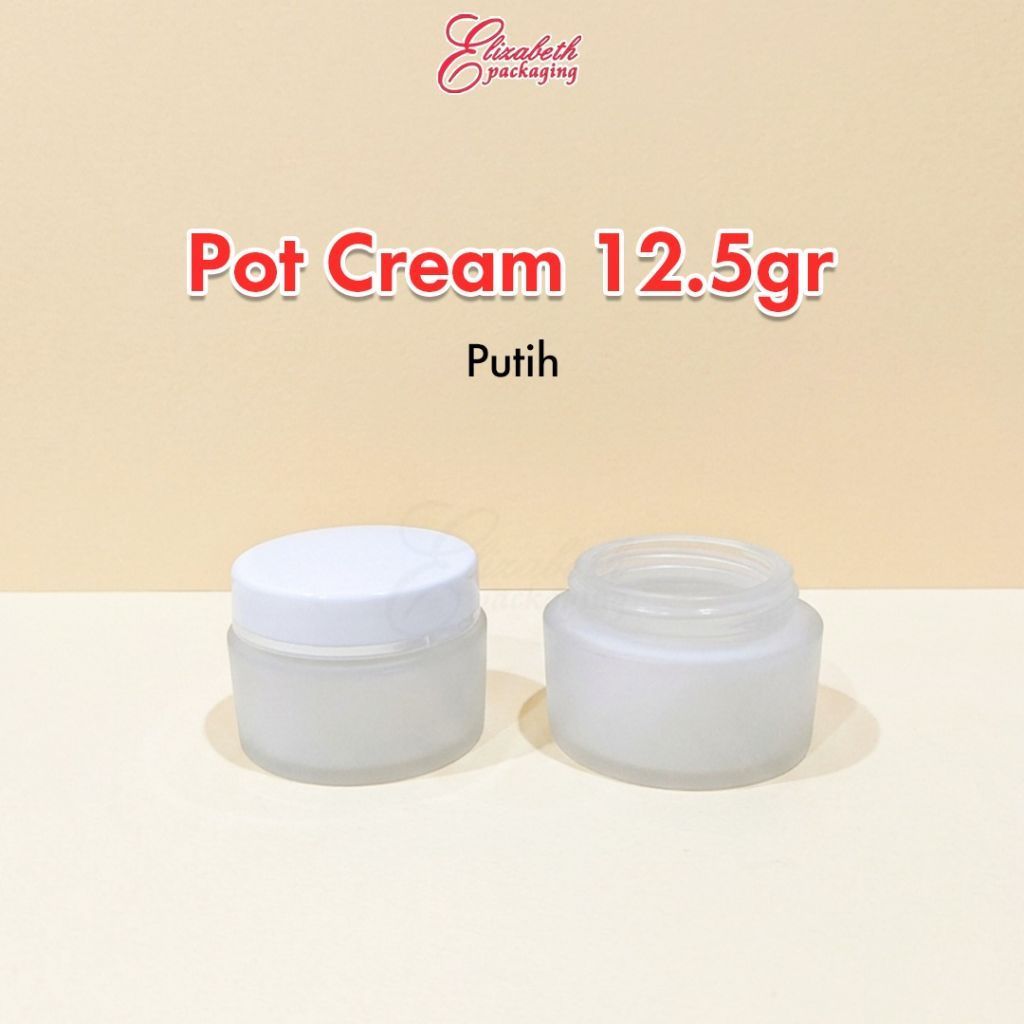 Pot cream 12.5gr ( Hijau dan Putih Transparan)